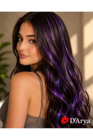 D’Arya Mor Işıltılı Tinsel Saç Simi – Purple Hair Tinsel DD223