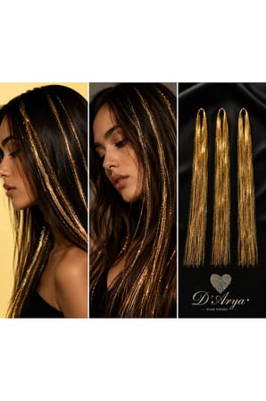 D’Arya Altın Sarısı Gold Işıltılı Tinsel Saç Simi – Gold Hair Tinsel DD224