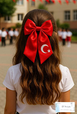 DD231 Türk Bayraklı Kırmızı Beyaz Klips Toka