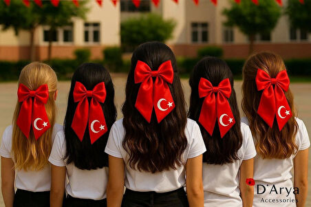 DD231 Türk Bayraklı Kırmızı Beyaz Klips Toka