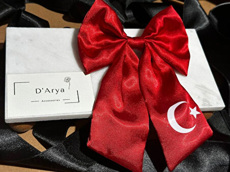 DD231 Türk Bayraklı Kırmızı Beyaz Klips Toka