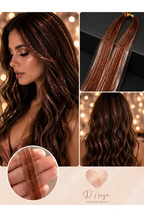 D’Arya Bakır Bronz Tinsel Saç Simi – Copper Bronze Hair Tinsel DD284