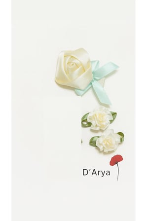 DD361 El Yapımı Nikah / Davet /Mevlüt / Düğün 3’lü Saten Çiçekli Toka Seti – Beyaz Renkli