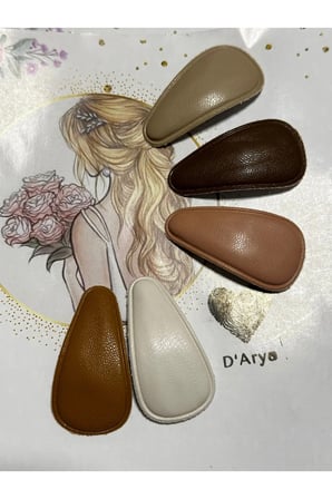 DD421 Nude Deri Görünümlü Düz Bebek Çocuk Toka Seti (5’li)