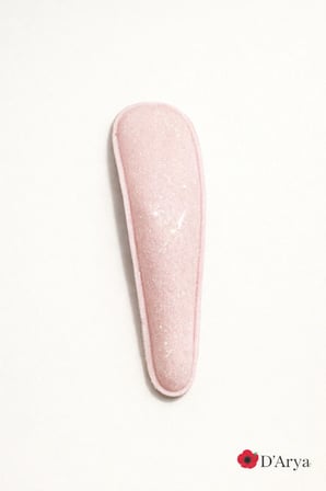 Açık Pembe Simli K-Beauty Tarzı Kız Çocuk Saç Tokası DD456