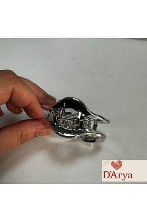 DD463 Gümüş Dalgasal Mandal Toka (6 cm)
