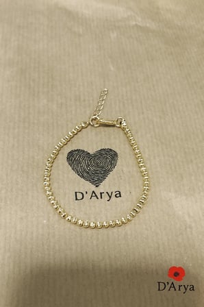 DD494 Asimetrik Gold Top Bileklik El Yapımı