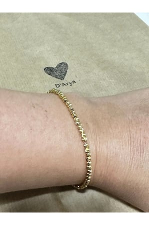DD494 Asimetrik Gold Top Bileklik El Yapımı