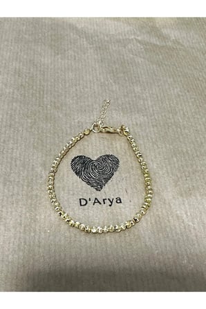 DD494 Asimetrik Gold Top Bileklik El Yapımı