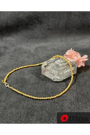 DD544 Gold Dorika Bükümlü Boncuk Kolye