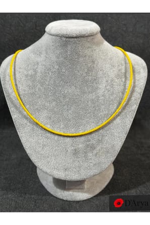 DD562 Sarı Heishi Boncuklu Choker Kolye
