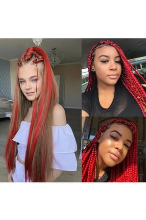 DD638 Deniz Kızı Afrika Brezilya Rasta Örgü Ombre Sentetik Postiş Saç Mor