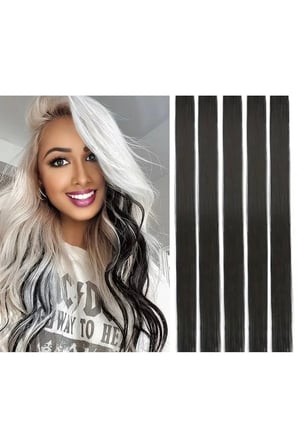 D’Arya Siyah Işıltılı Tinsel Saç Simi – Black Hair Tinsel DD684
