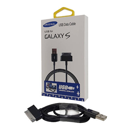 SAMSUNG TABLET DATA KABLOSU USB TO SAMSUNG 1 METRE SİYAH KABLO (4172)