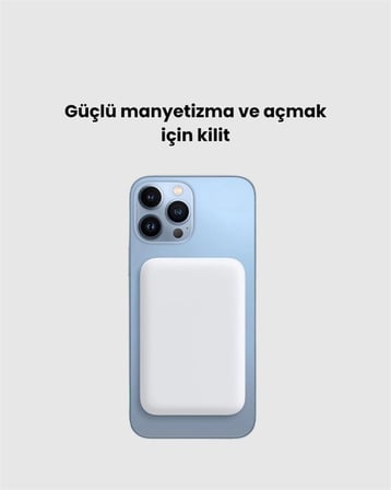 Kablosuz MagSafe Powerbank – iPhone Uyumlu, 10000 mAh, Isı Dağılımlı