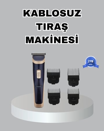 Çelik Bıçaklı Unisex Şarjlı Tıraş Makinesi – Sessiz Motor, Kablosuz ve Ayarlanabilir