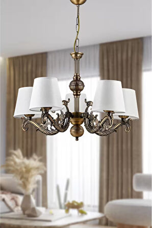 BEŞ KOLLU SAVA ZAMAK AVİZE ESKİTME ŞAPKALI