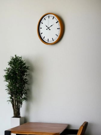 36 Cm Turuncu Sade Şık Duvar Saati iegxx