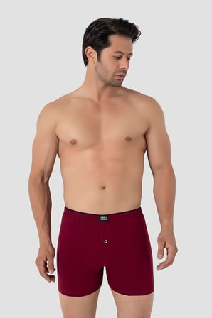 Rahat Kesim Örme Çamaşır Hediyelik Set 6'lı Paket Karışık Renkli Erkek Penye Havlu Bel Boxer