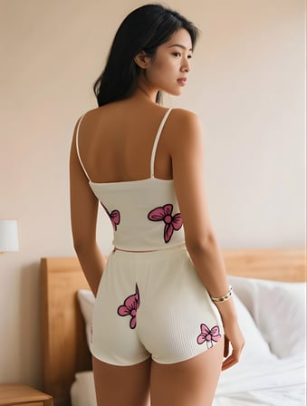 Butterfly Dream Askılı Şortlu Pijama Takımı