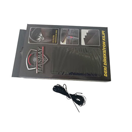 DİKİŞLİ DİREKSİYON KILIFI SİYAH DERİ NOKTALI DERİ SİYAH DİKİŞLİ MERCEDES A140 İÇİN