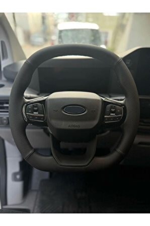 DİKİŞLİ DİREKSİYON KILIFI SİYAH DERİ SİYAH DİKİŞLİ F CUSTOM İÇİN