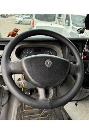 DİKİŞLİ DİREKSİYON KILIFI SİYAH DERİ SİYAH DİKİŞLİ RENAULT MASTER İÇİN HIZLI KARGO