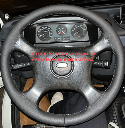 DİKİŞLİ DİREKSİYON KILIFI SİYAH DERİ SİYAH DİKİŞLİ F.ORT TRANSİT 98 ÖNCESİ İCİN