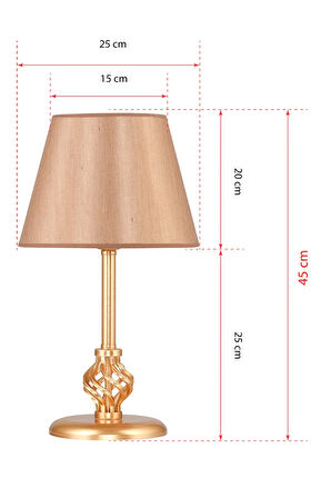 Sofia Abajur Gold Masa Lambası