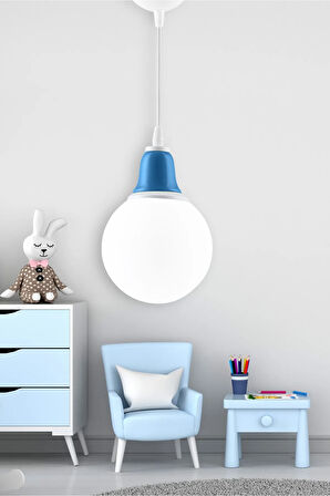 Tekli Colores Sarkıt Avize Mavi Seramikli Dekoratif Aydınlatma