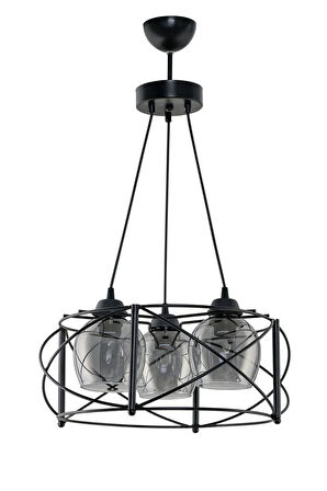ÜÇLÜ CURVA AVİZE METAL FÜME CAMLI