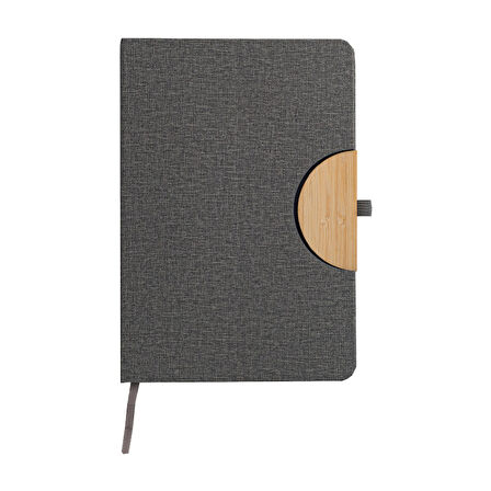 Cliché Detaylı Ivory Gri Defter: Termo Deri Şıklığı, 160 Sayfa