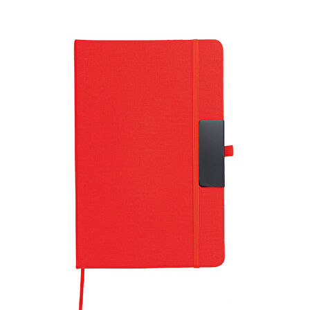 Elegance Not: Çizgili Ivory, Termo Deri, Metal Tokalı Defter (14.5x21 cm)