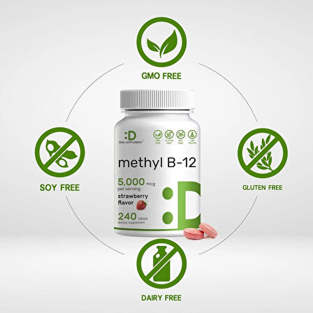 Deal Supplement Methyl B-12 Vitamins 5000 mcg, 240 Tablets