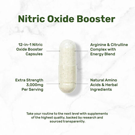 Deal Supplement Nitric Oxide Booster Arginine Akg & Citrulline Panax Complex Energy 3,000mg 300 Caps