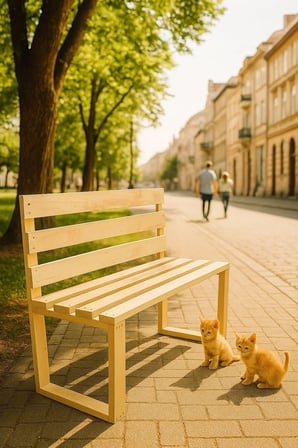 DizyWood Masif Ahşap Bank Bench – Dekoratif Oturma Bankı