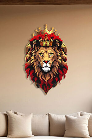 King Lion Renkli Metal Tablo