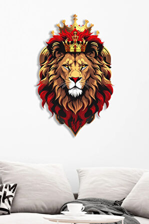 King Lion Renkli Metal Tablo