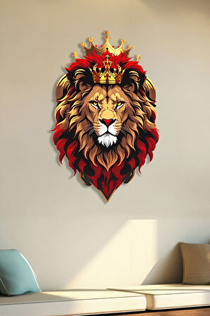 King Lion Renkli Metal Tablo