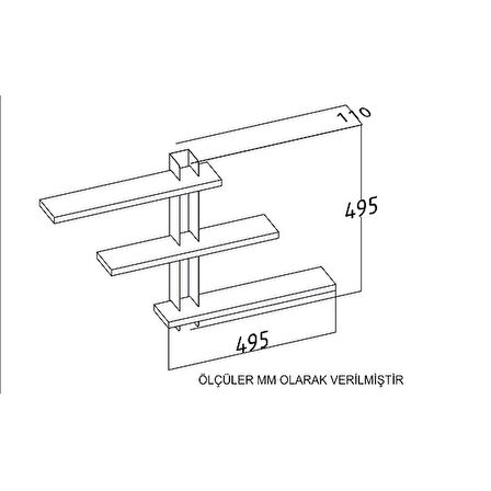 Duvar Rafı Mesk Beyaz