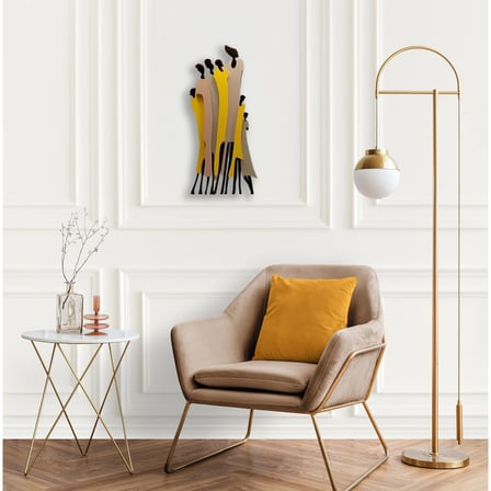 Soyut İnsan Figürleri Metal Tablo 43x95 cm