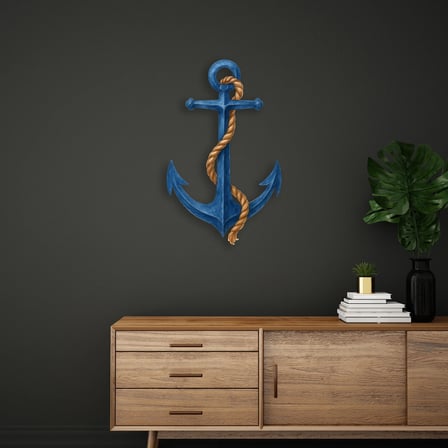 Denizci Çıpası Metal Tablo 59x95 cm