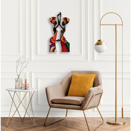 Dans Eden Afrikalı Kadınlar Metal Tablo 48x95 cm