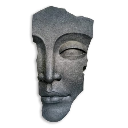 Taş Yüz Heykeli Metal Tablo 50x95 cm
