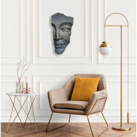 Taş Yüz Heykeli Metal Tablo 50x95 cm