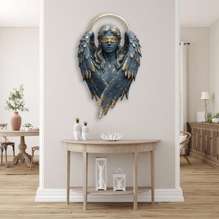 Gözü Bağlı Melek Metal Tablo 30x50 cm
