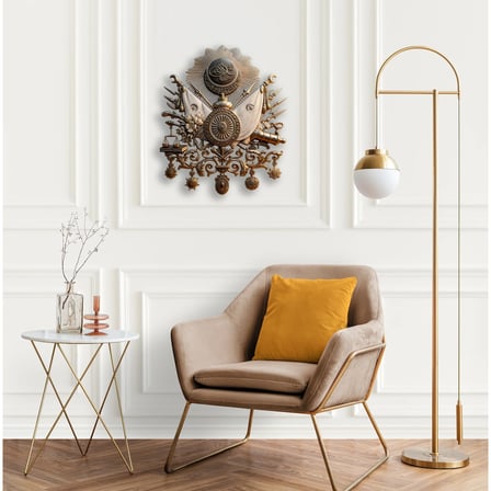 Osmanlı Devlet Arması Metal Tablo 81x95 cm