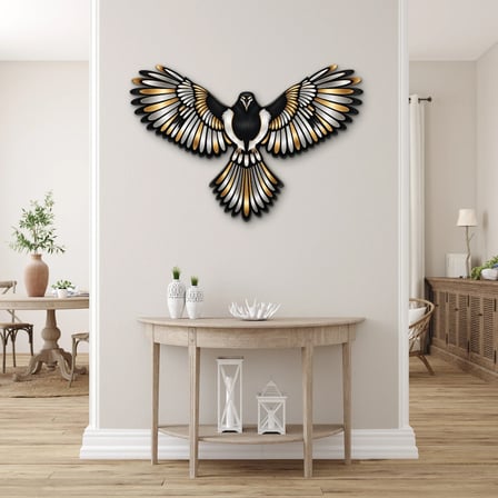 Kanatlarını Açmış Kartal Metal Tablo 60x40 cm