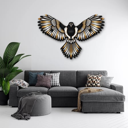 Kanatlarını Açmış Kartal Metal Tablo 60x40 cm