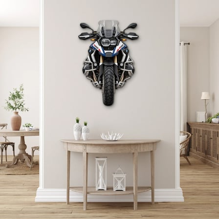 Macera Motosikleti Ön Görünüm Metal Tablo 35x50 cm